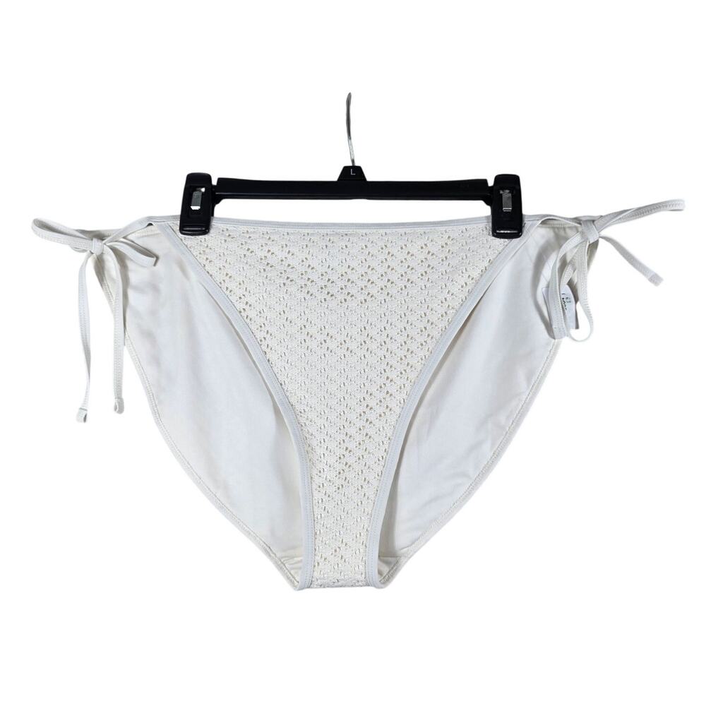 NWT Old Navy Bikini Bottom Women XXL Ivory Crochet Tie Side Swim Beach Boho